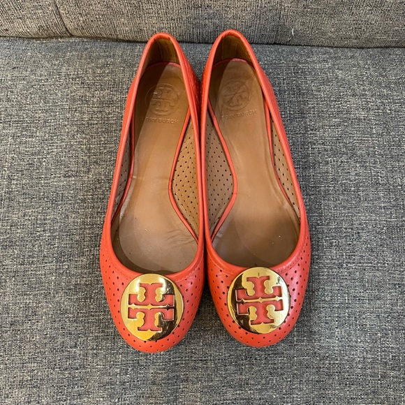 Tory Burch Perforated Reva Ballet Flat Women Size 7 - Picture 9 of 9